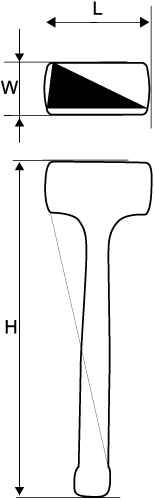 Redish Black Non - Elasstic Hammer 