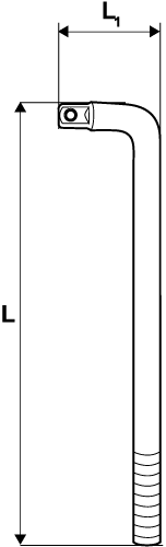 Върток L-образен 1/2